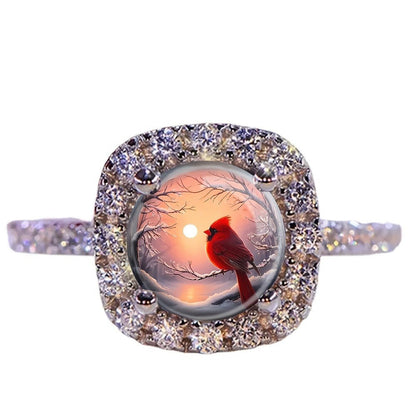 Red Cardinal Square Ring