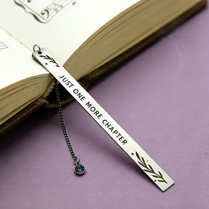 White Just One More Chapter Bookmark