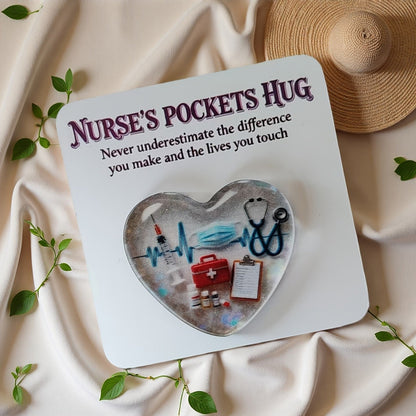 Nurse Pocket Hug Heart Token