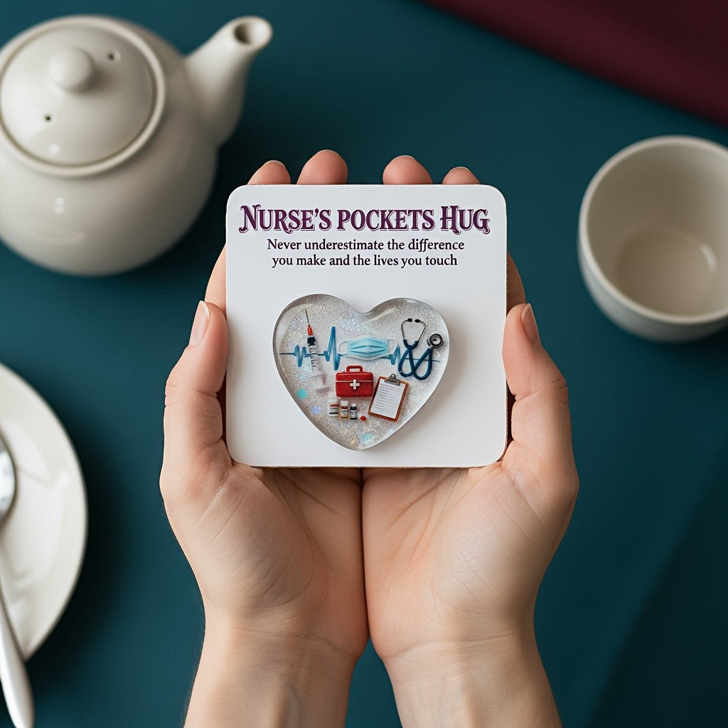 Nurse Pocket Hug Heart Token