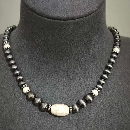 Turquoise Oval Bead Necklace