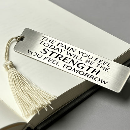 Strength Quote Metal Bookmark