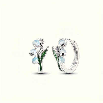 Lily of the Valley Hoop Earrings