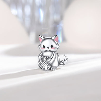 Cat with Yarn Ball Charm
