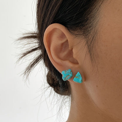Turquoise Chip Stud Earrings