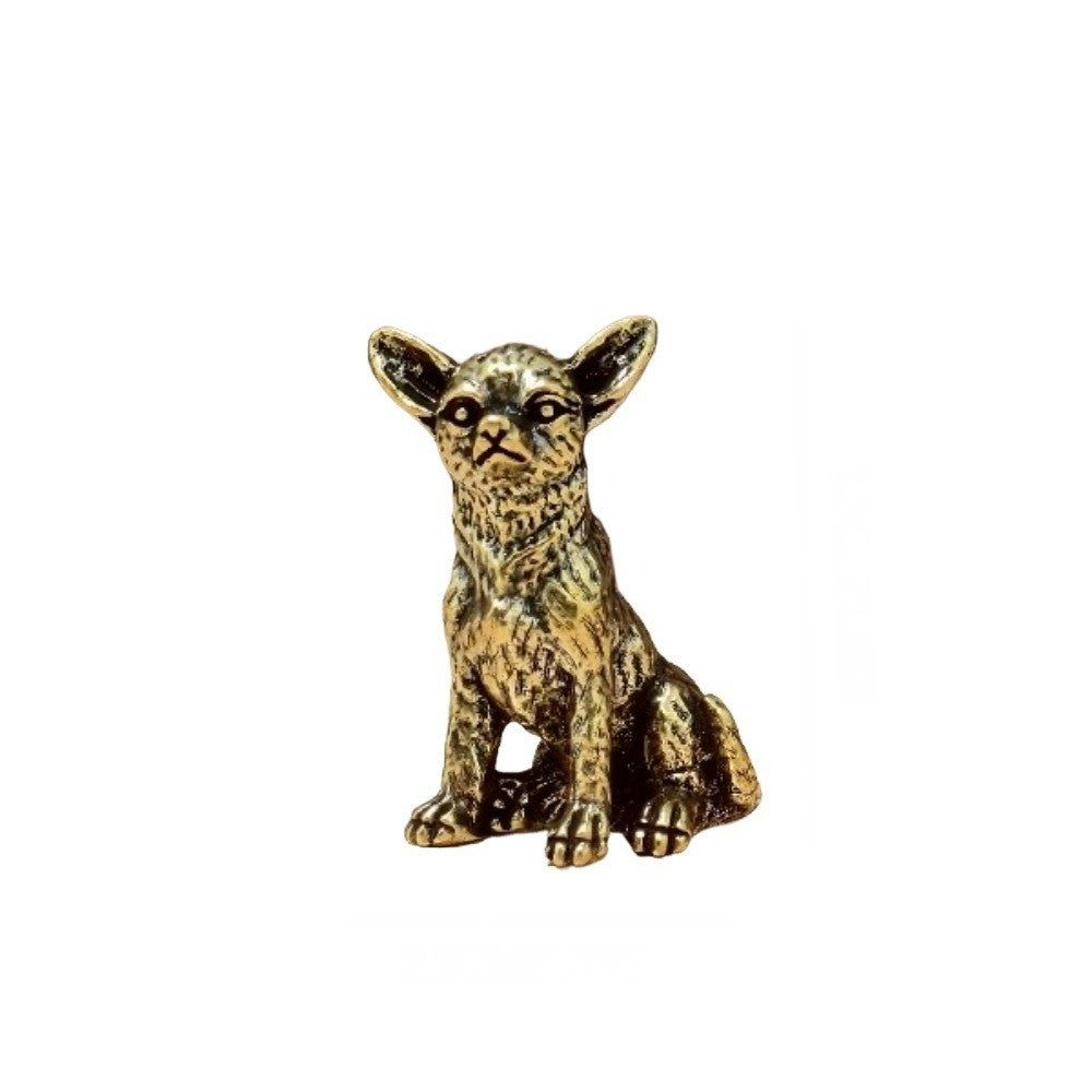 Brass Chihuahua Figurine