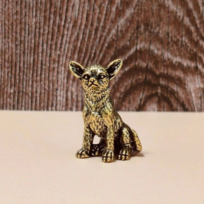 Brass Chihuahua Figurine