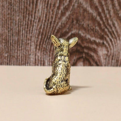 Brass Chihuahua Figurine