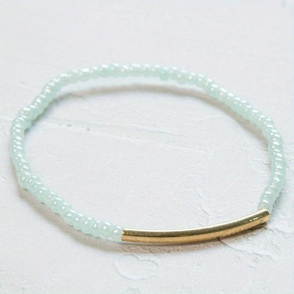 Mint Stone Bar Bracelet