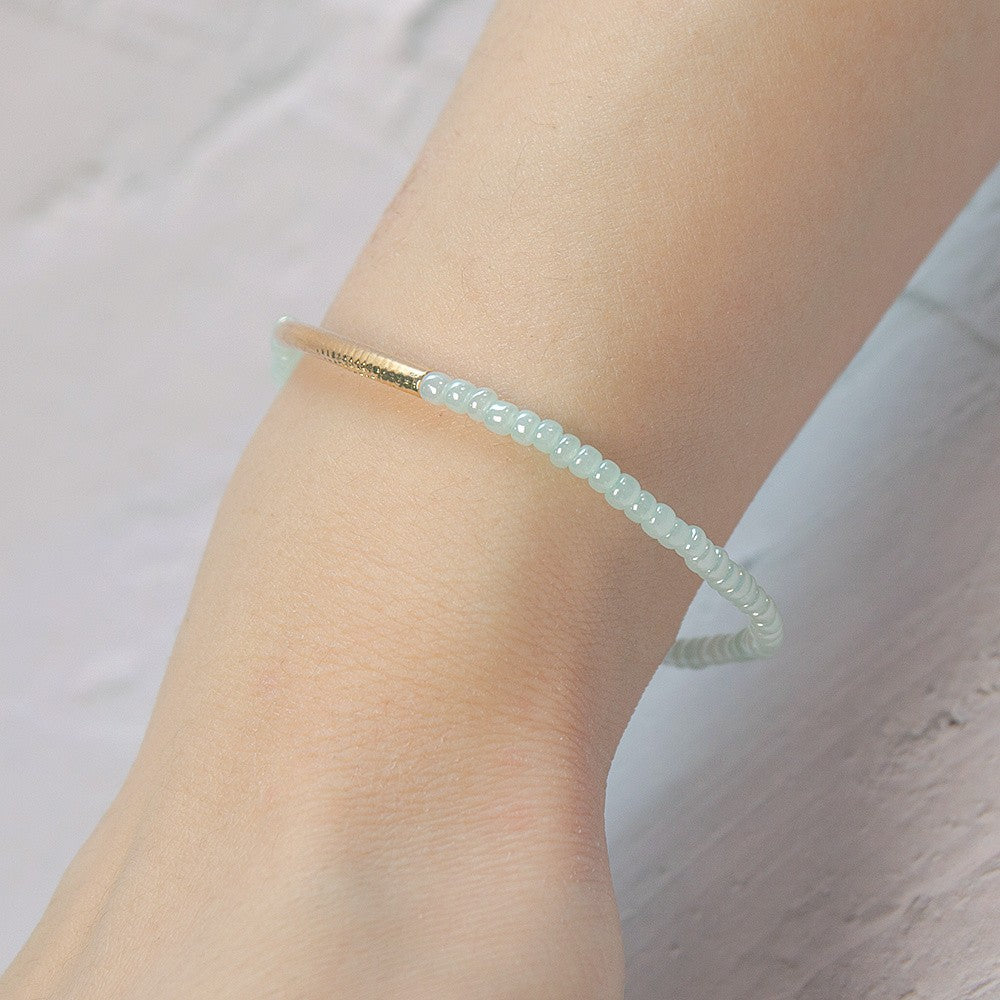 Mint Stone Bar Bracelet