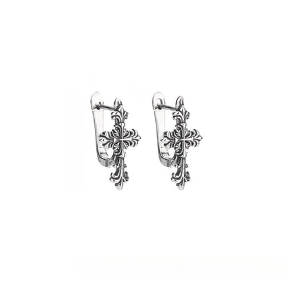 Ornate Cross Earrings