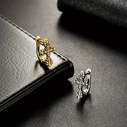 Ornate Cross Earrings