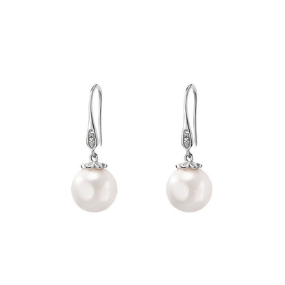 Pearl & Zircon Drop Earrings