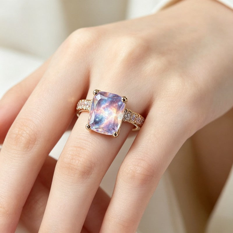 Nebula Square Statement Ring