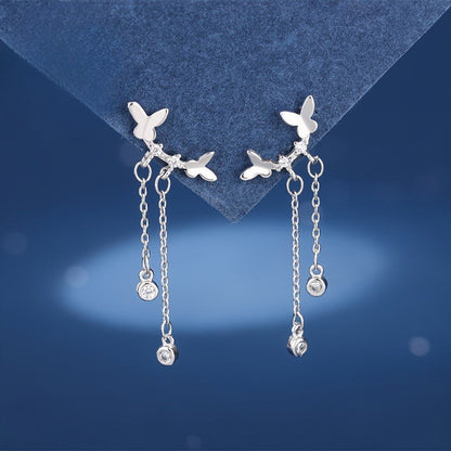 Butterfly Chain Drop Earrings