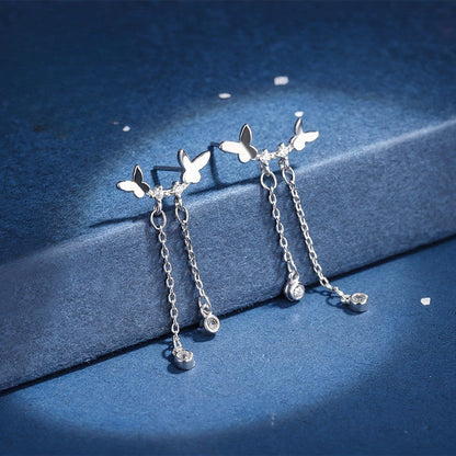 Butterfly Chain Drop Earrings