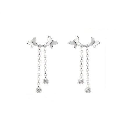 Butterfly Chain Drop Earrings
