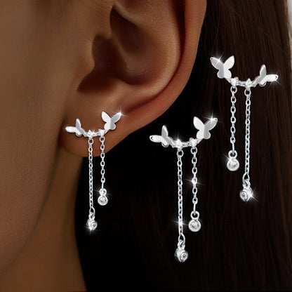 Butterfly Chain Drop Earrings