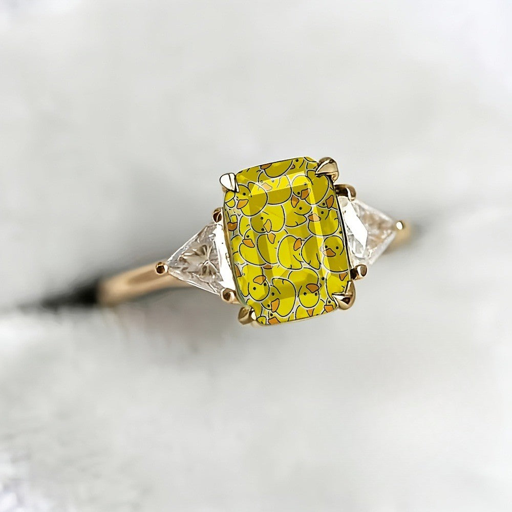 Yellow Duck Square Ring