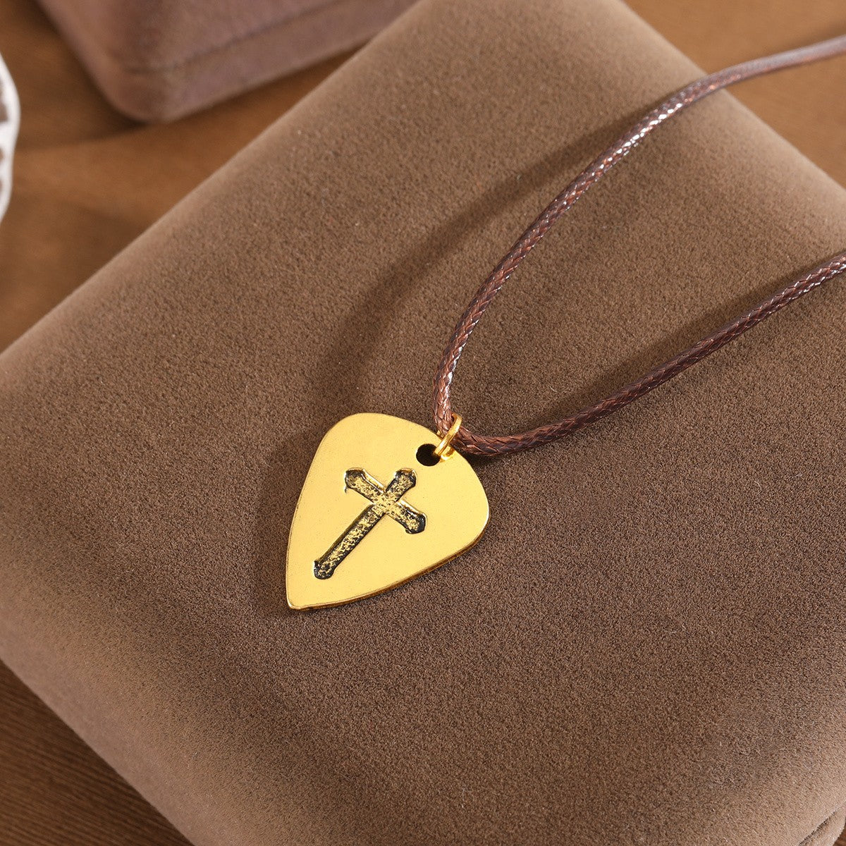 Cross Guitar Pick Necklace