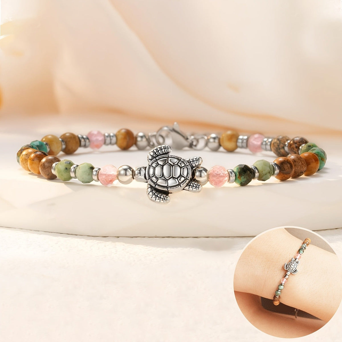 Lucky Turtle Stone Bracelet