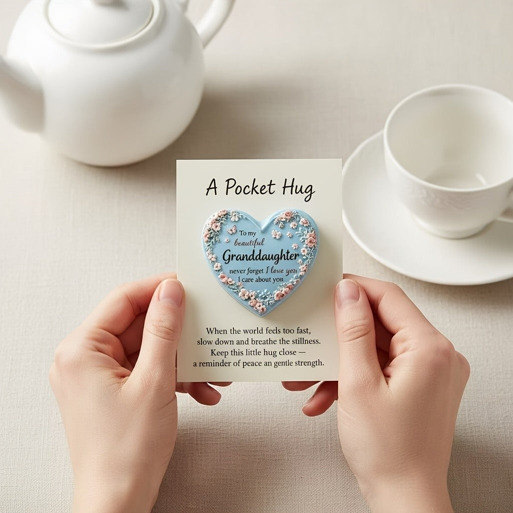 Floral Heart Pocket Hug Token