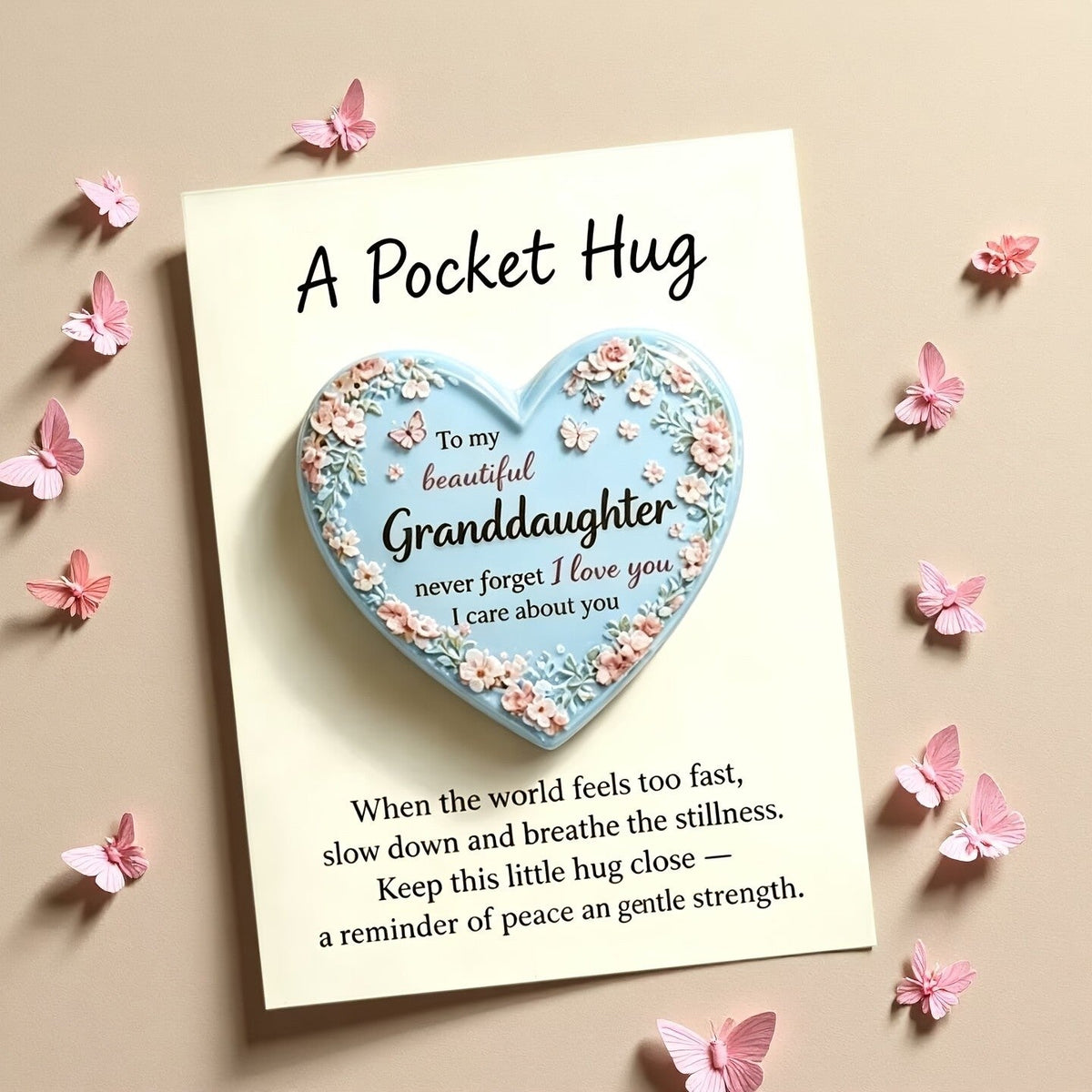 Floral Heart Pocket Hug Token