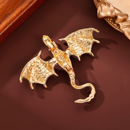 Blue Floral Dragon Brooch
