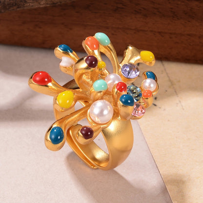Colorful Firework Statement Ring