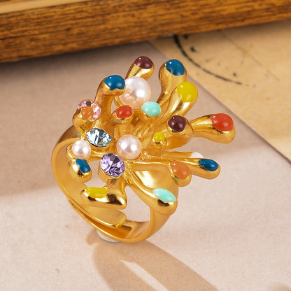 Colorful Firework Statement Ring