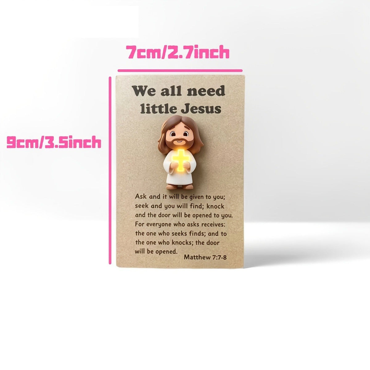 Glowing Cross Jesus Prayer Card