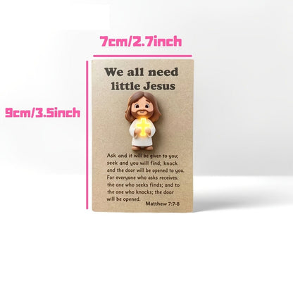 Glowing Cross Jesus Prayer Card