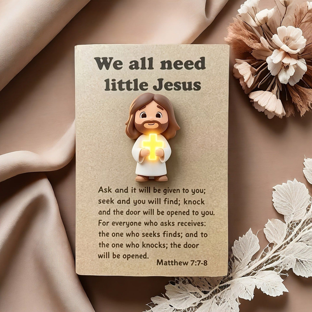Glowing Cross Jesus Prayer Card