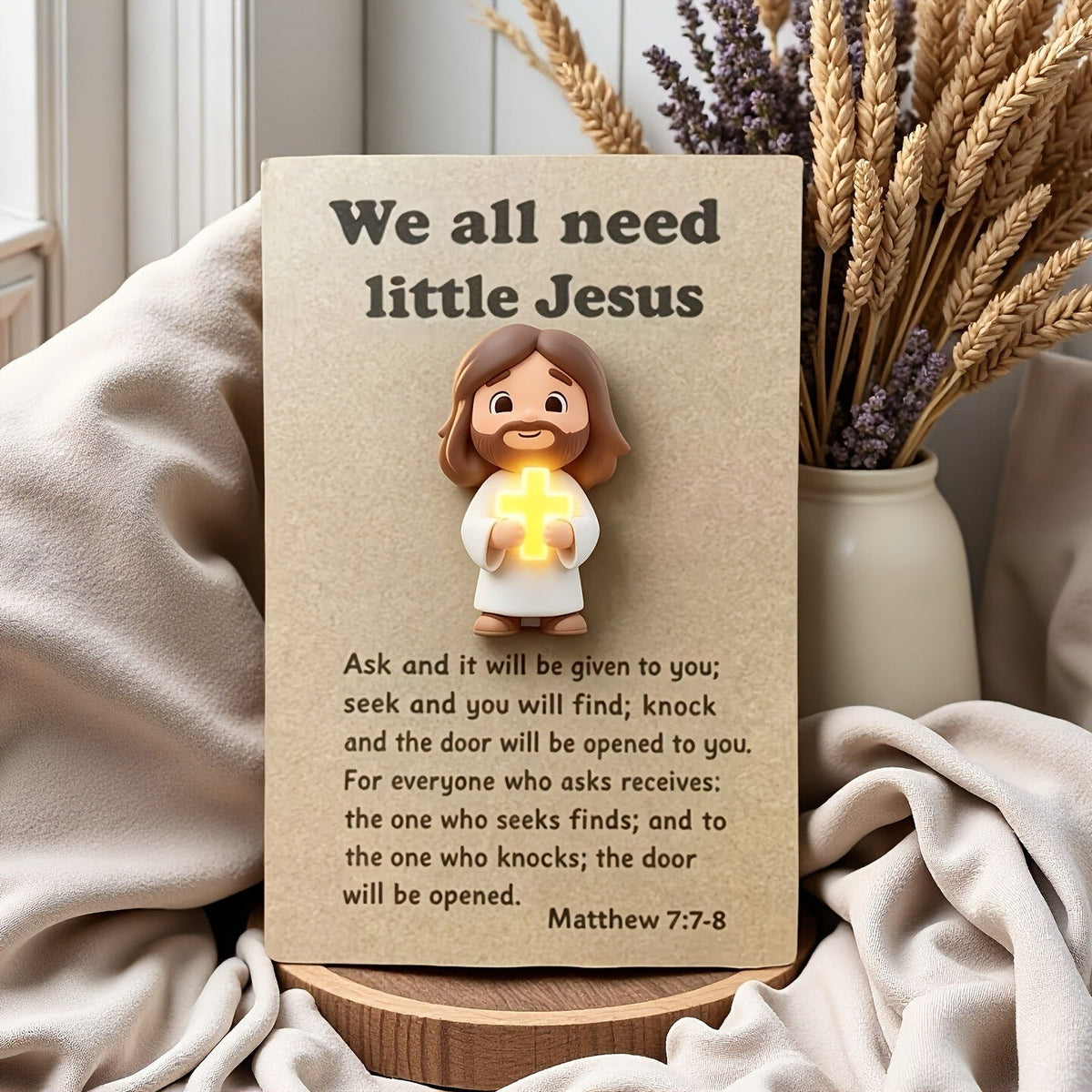 Glowing Cross Jesus Prayer Card