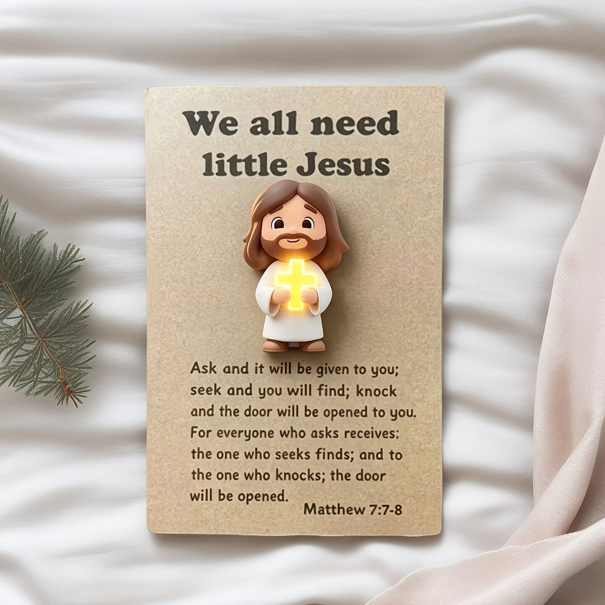 Glowing Cross Jesus Prayer Card