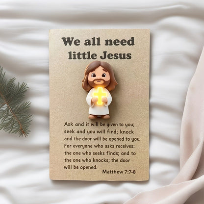 Glowing Cross Jesus Prayer Card