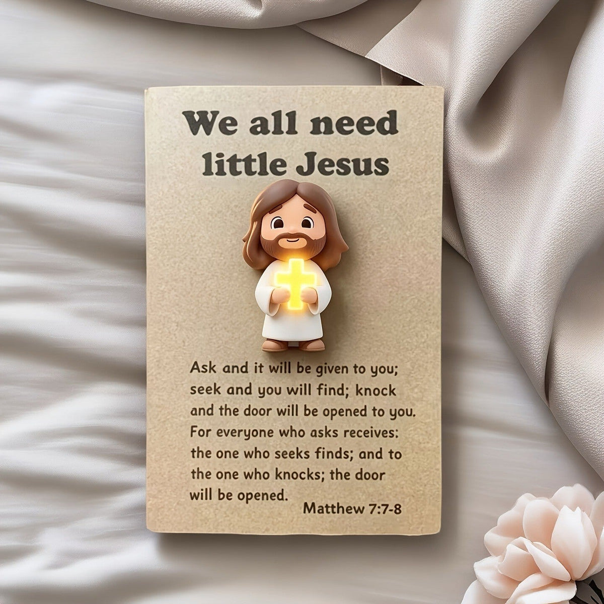 Glowing Cross Jesus Prayer Card