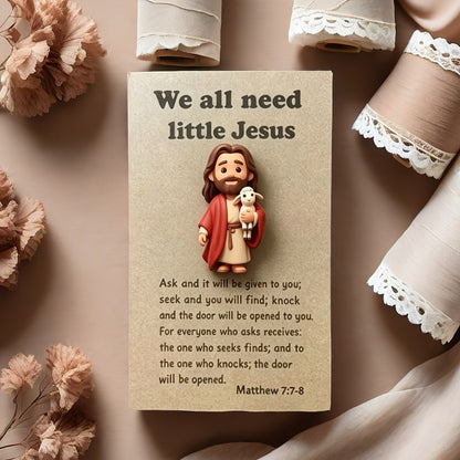 Jesus & Lamb Prayer Card