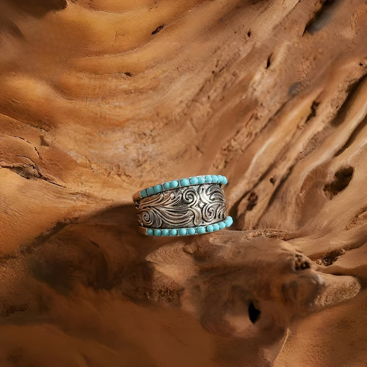 Turquoise Scroll Ring