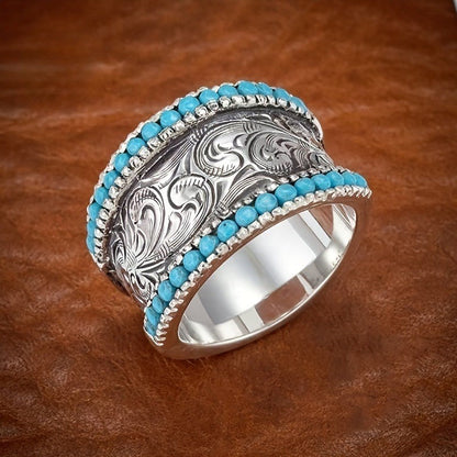 Turquoise Scroll Ring
