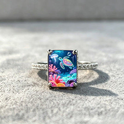 Ocean Life Square Ring