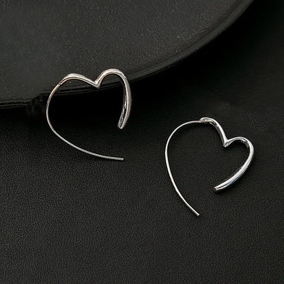 Open Heart Contour Earrings
