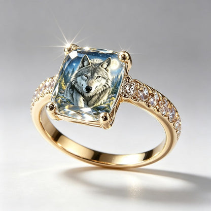 Wolf Forest Square Ring