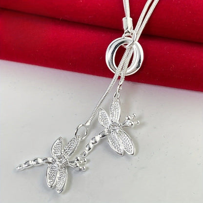 Pavé Dragonfly Y-Necklace