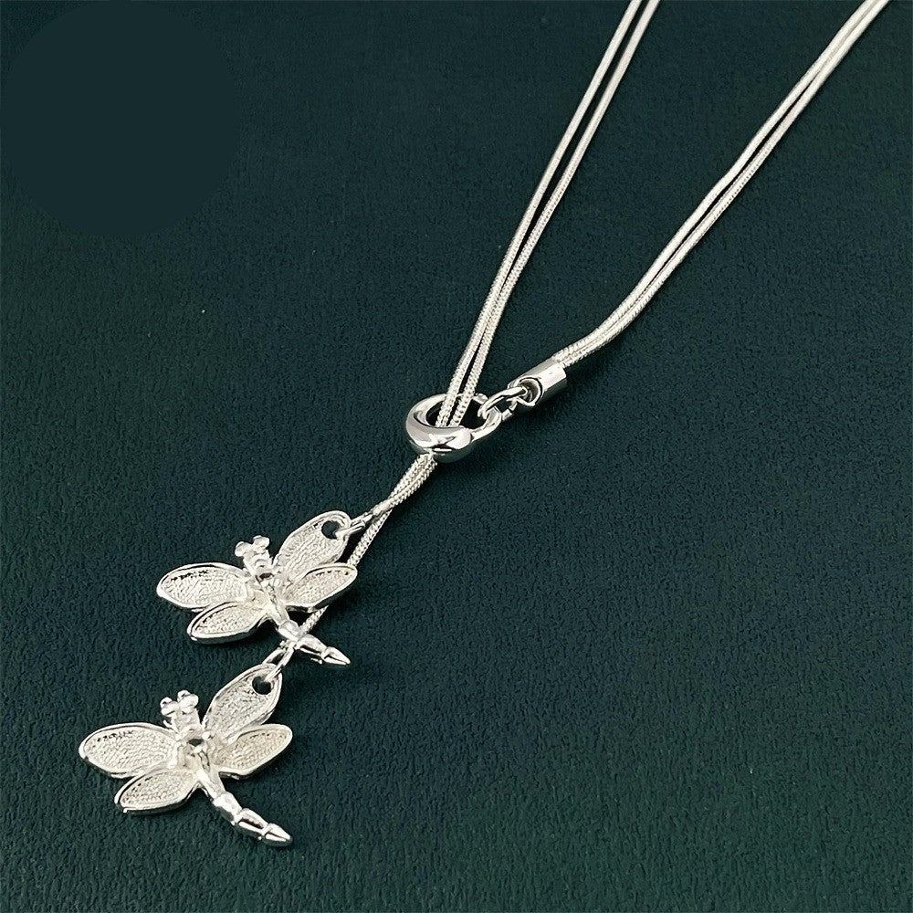Pavé Dragonfly Y-Necklace
