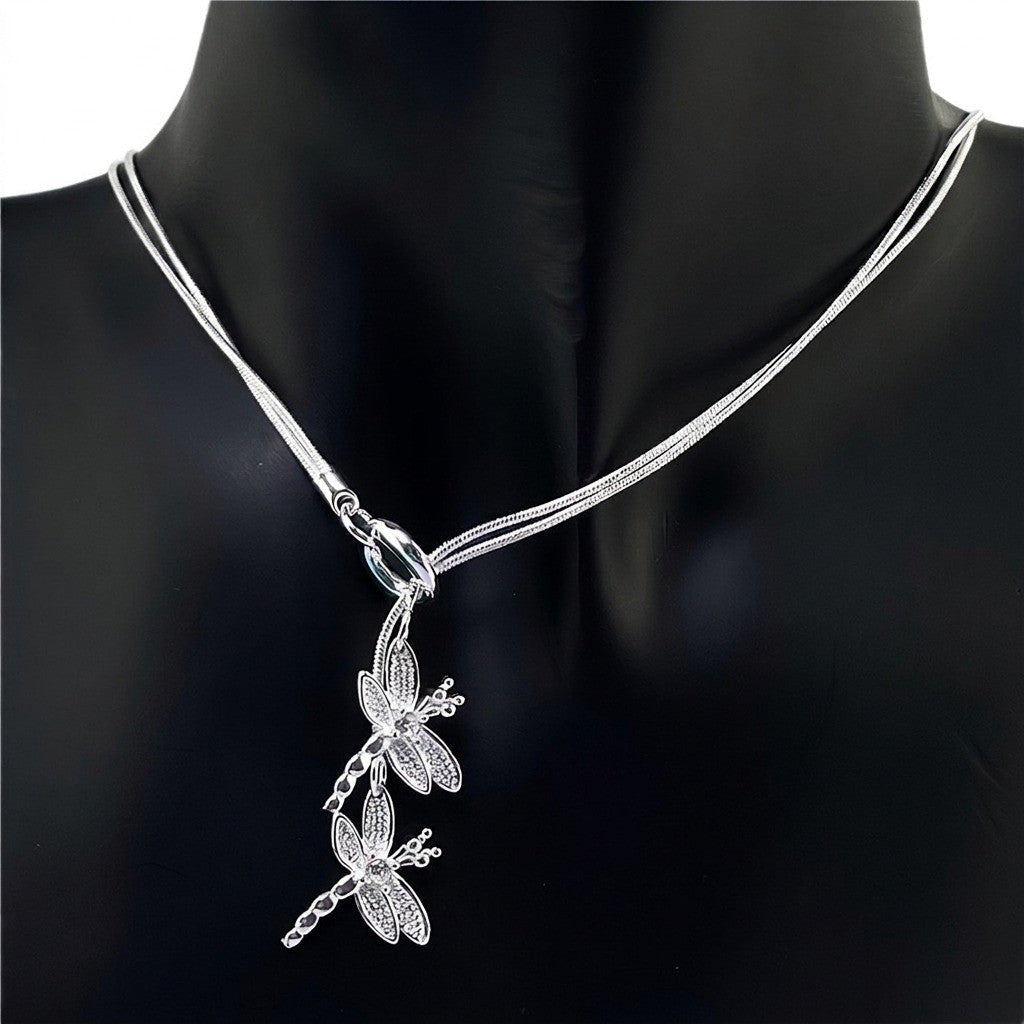 Pavé Dragonfly Y-Necklace