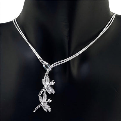 Pavé Dragonfly Y-Necklace