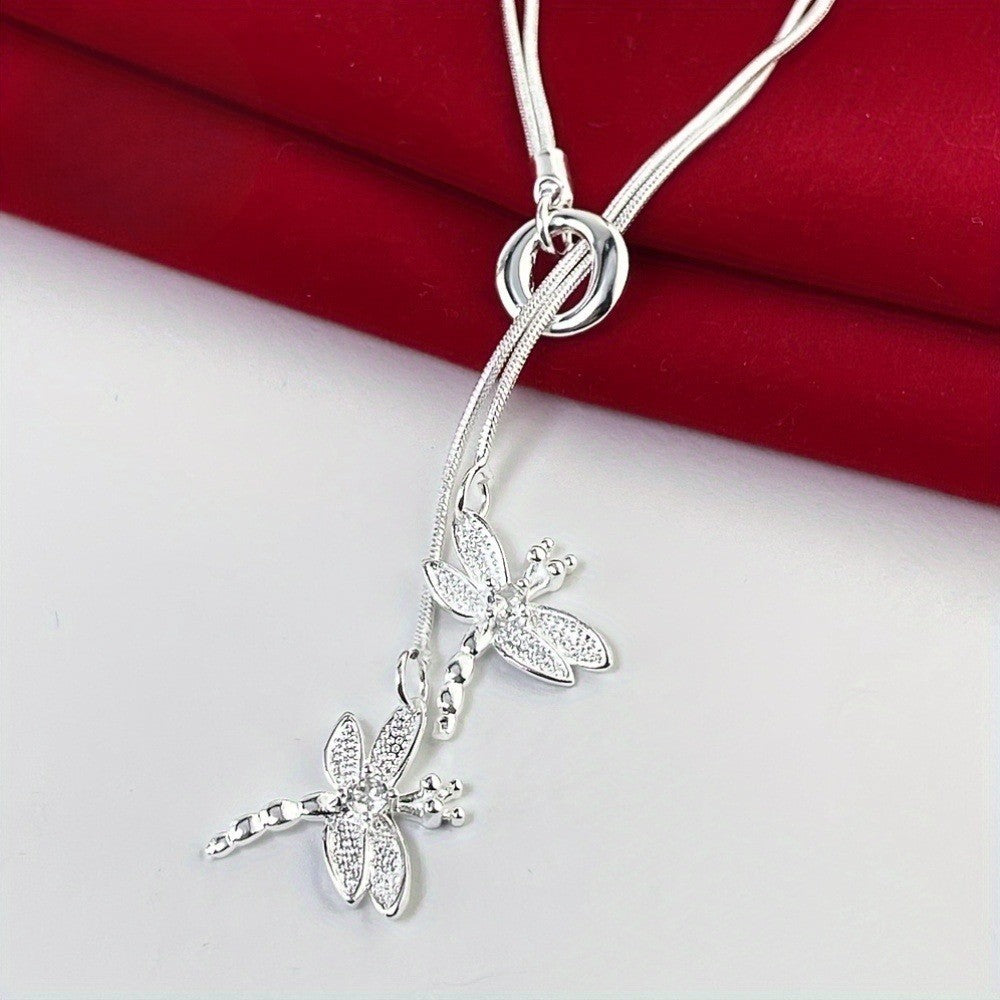 Pavé Dragonfly Y-Necklace