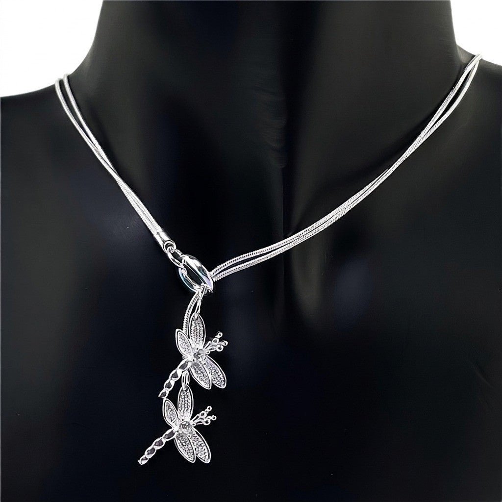 Pavé Dragonfly Y-Necklace