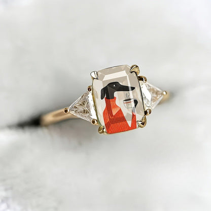 Black Dog Coffee Square Ring
